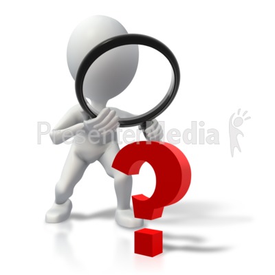 Stick Figure Searching For Answers Presentation clipart