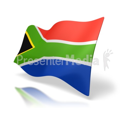 South Africa Flag Perspective Presentation clipart