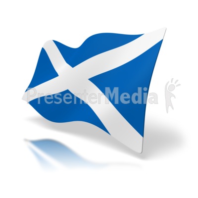 Scotland Flag Perspective Presentation clipart