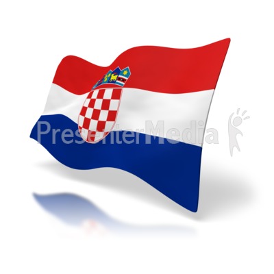 Croatia Flag Presentation clipart