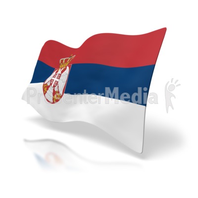 Serbia Flag Presentation clipart