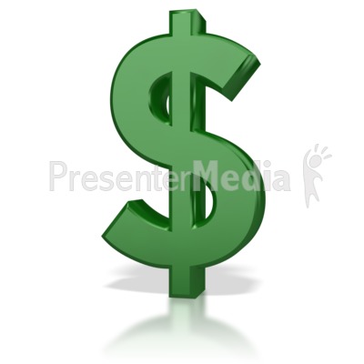 dollar sign clip art. This clip art image shows a