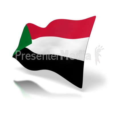 Sudan Flag Presentation clipart
