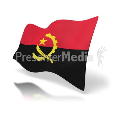 Angola Flag Presentation clipart