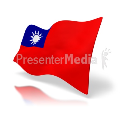 Republic of China - Taiwan Flag Presentation clipart
