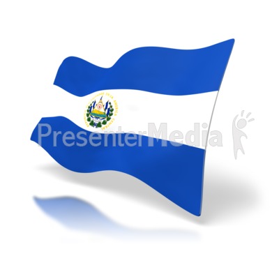 El Salvador Flag Presentation clipart