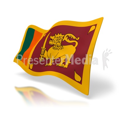 Sri Lanka Flag Presentation clipart