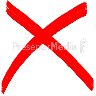 X Mark Painted Symbol Presentation clipart