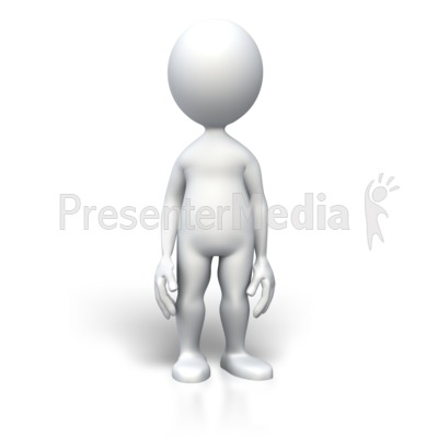 Stick Figure Standing Normal Presentation clipart