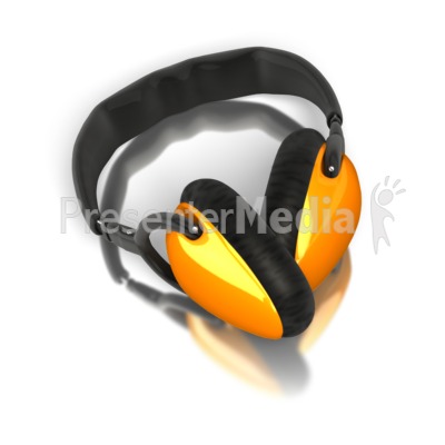 Single Pair Audio Headphones Presentation clipart