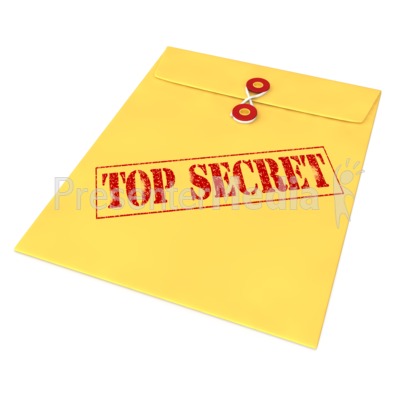 Top Secret Envelope Presentation clipart