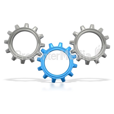 Three Gears Connected Presentation clipart