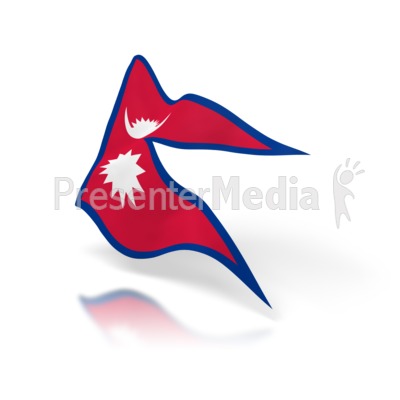 Nepal Flag Presentation clipart