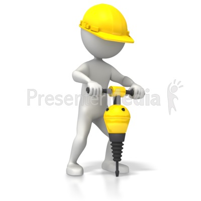 Construction Jackhammer Presentation clipart