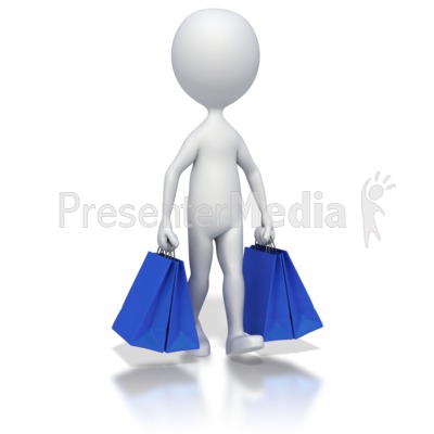 Walking With Shopping Bags Presentation clipart