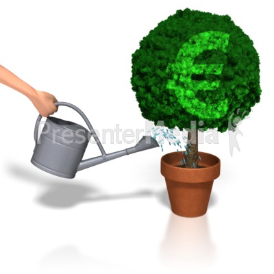 Watering Euro Plant Presentation clipart