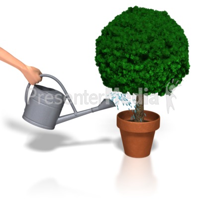 Watering Plant Presentation clipart