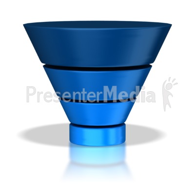 Four Stage Funnel Presentation clipart