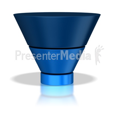 Three Stage Funnel Presentation clipart
