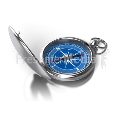 Opened Compass Direction Presentation clipart