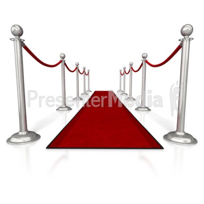 Red Carpet and Ropes Presentation clipart