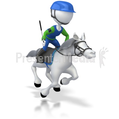 Jockey Racing Horse Presentation clipart