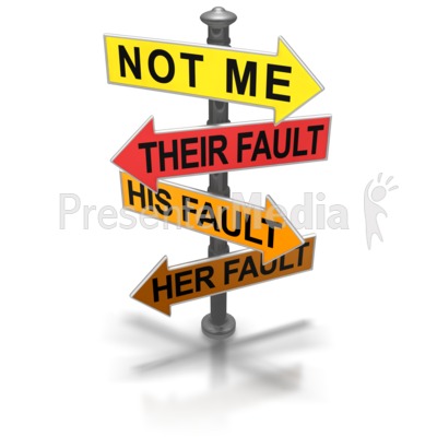 Pointing Blame Sign Presentation clipart
