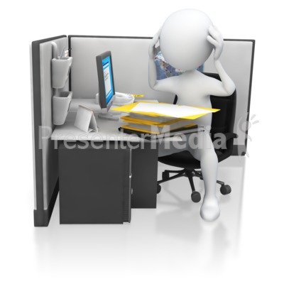 Office Worker Getting Frustrated Presentation clipart
