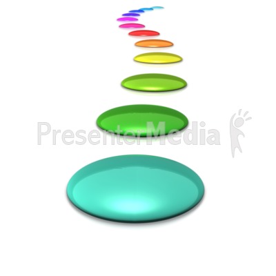 A Spectrum Line of Colored Circles Presentation clipart