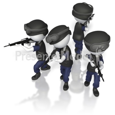 Police Swat T Formation Presentation clipart