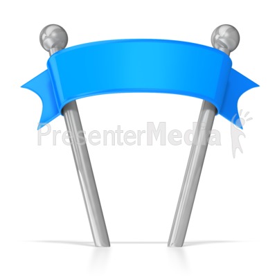 Blank Ribbon Banner on Poles Presentation clipart