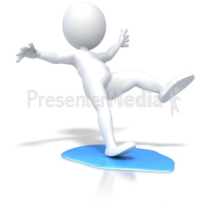 Slip On Water Puddle Presentation clipart
