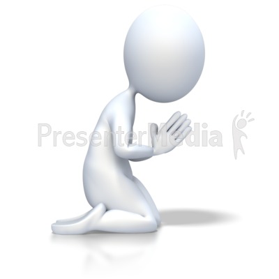 Figure Praying Presentation clipart
