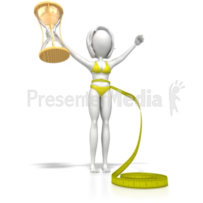 Lose Weight In No Time Woman Presentation clipart