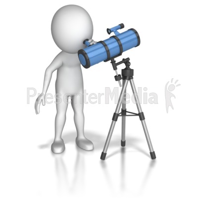 Looking Through Telescope Presentation clipart