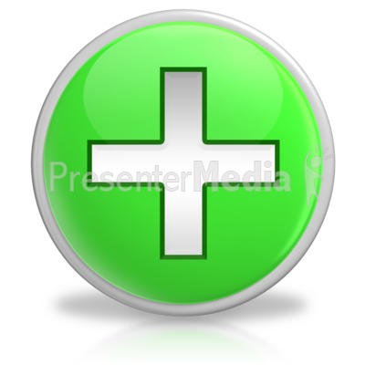 Plus Button Symbol Icon Presentation clipart