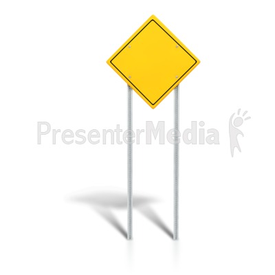 Blank Road Sign Presentation clipart