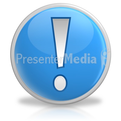Exclamation Point Button Symbol Presentation clipart