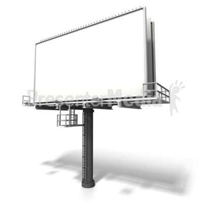 Angled Billboard Display Presentation clipart