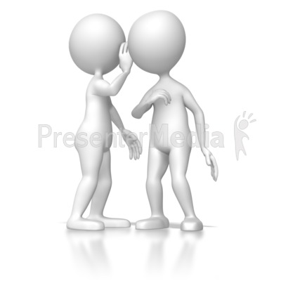 Stick Figure Telling A Secret Presentation clipart