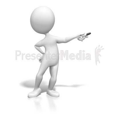 Stick Figure Presenting With Pen Presentation clipart