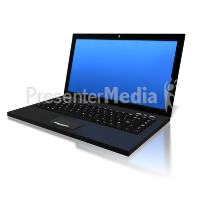 Blue Screen Laptop Presentation clipart