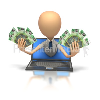 Internet Money Australian Presentation clipart
