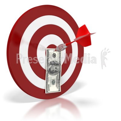 Bullseye Money Dollar Presentation clipart