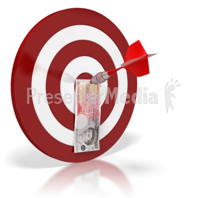 British Pound Bullseye Money Presentation clipart