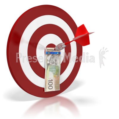 Canadian Bullseye Money Presentation clipart