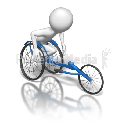 Wheelchair Racer Presentation clipart