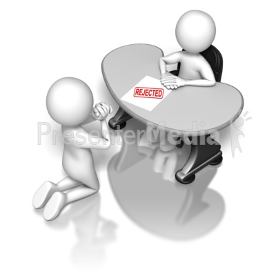 Begging To The Boss Rejected Presentation clipart