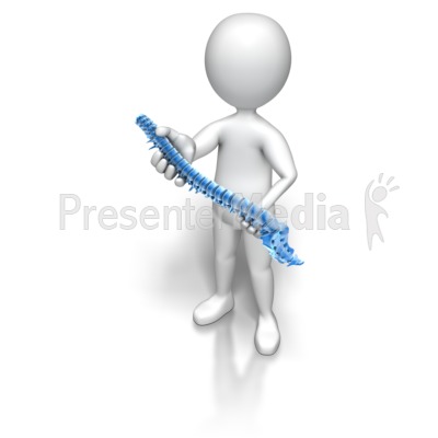 Figure Holding Spinal Column Presentation clipart