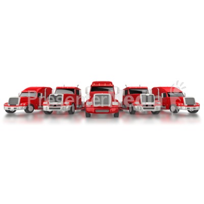Semi Convoy Line Presentation clipart